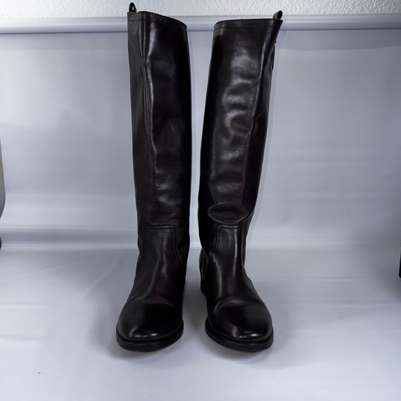 Vero Cuoio Italy Leather Riding Boots Tall Knee High Classic Style Brown Size 36 - Picture 3 of 5